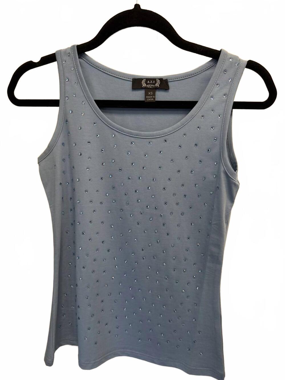 NEW AZI women's jade tank top in denim